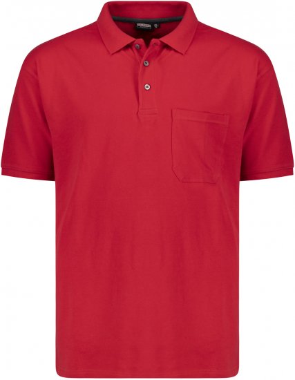 Adamo Klaas Regular fit Polo Shirt with Pocket Red - Polosärgid - Meeste suured polosärgid 2XL – 8XL
