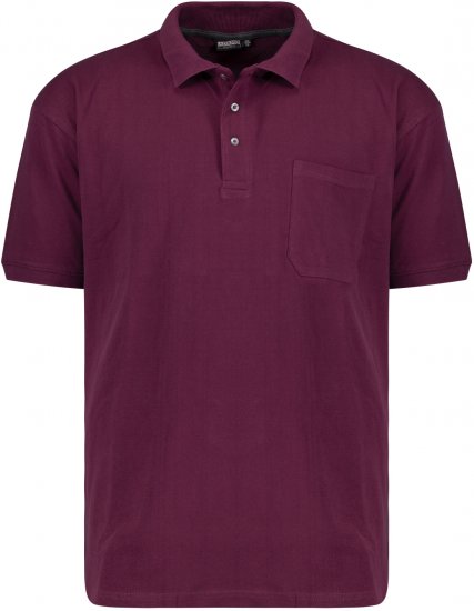 Adamo Klaas Regular fit Polo Shirt with Pocket Blackberry - Polosärgid - Meeste suured polosärgid 2XL – 8XL