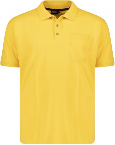 Adamo Klaas Regular fit Polo Shirt with Pocket Yellow - Polosärgid - Meeste suured polosärgid 2XL – 8XL
