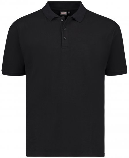 Adamo Stephan Waffelpique Poloshirt Black - Polosärgid - Meeste suured polosärgid 2XL – 8XL