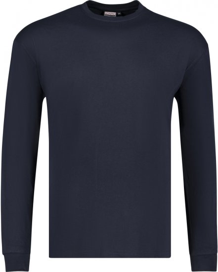 Adamo Floyd Comfort fit Long sleeve T-shirt Navy - T-särgid - Suured T-särgid 2XL – 14XL