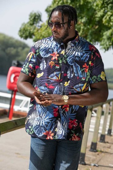 D555 TOBY Multi Colour Hawaiian AO Print Shirt - Särgid - Meeste suured särgid 2XL – 8XL