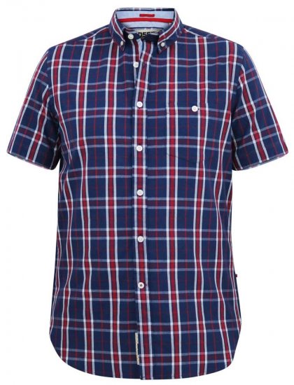 D555 ROYSTON S/S Shirt Navy - Särgid - Meeste suured särgid 2XL – 8XL