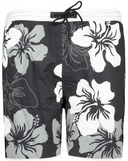 Adamo Elmar Printed Swimshorts Black - Aluspesu ja ujumisriided - Aluspesu 2XL-8XL