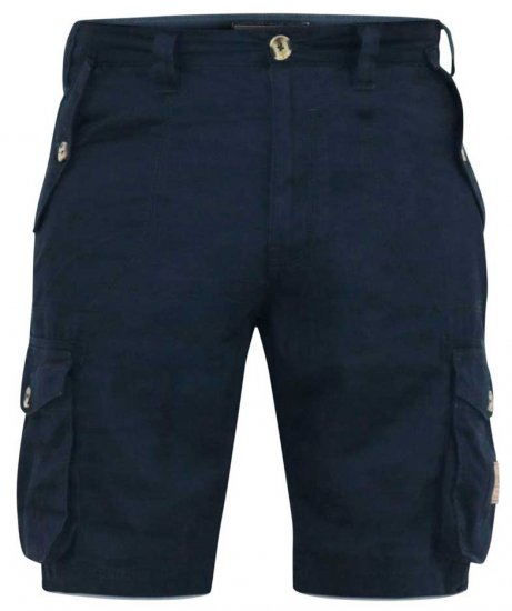 D555 RODNEY Cotton Cargo Shorts Navy - Lühikesed püksid - Lühikesed Püksid suured suurused: W40-W60