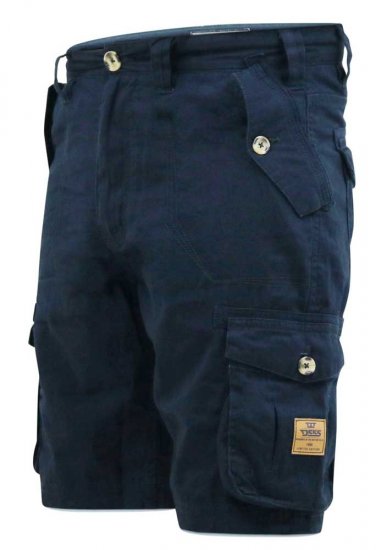 D555 RODNEY Cotton Cargo Shorts Navy - Lühikesed püksid - Lühikesed Püksid suured suurused: W40-W60