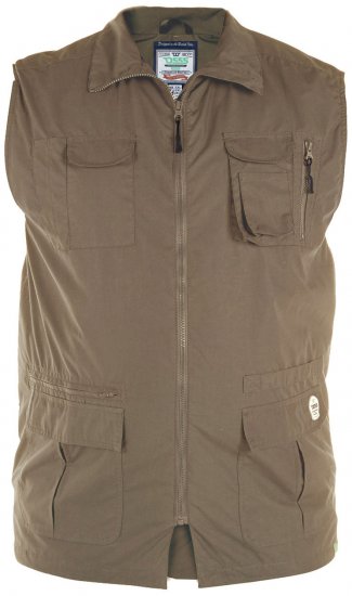D555 Enzo Multi Pocket Waistcoat Brown - Spordiriided & outdoor - Suured suurused meeste spordiriided
