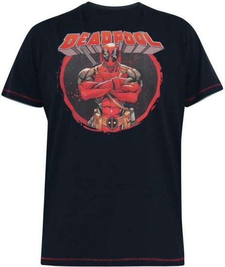 D555 WADE Official Deadpool Printed T-Shirt Dark Navy - T-särgid - Suured T-särgid 2XL – 14XL