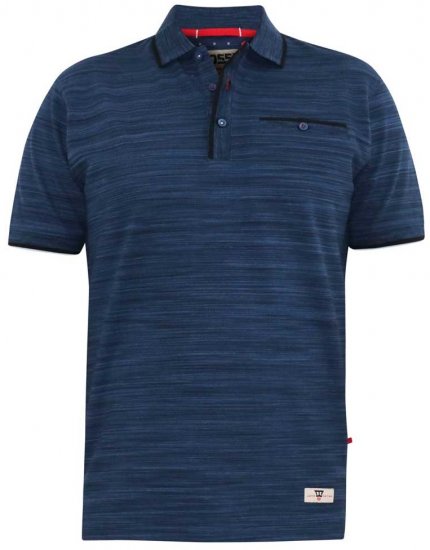 D555 FOXLEY Pique Reno Polo Navy - Polosärgid - Meeste suured polosärgid 2XL – 8XL
