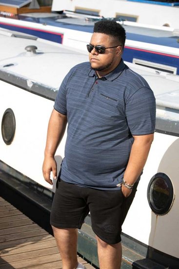 D555 FOXLEY Pique Reno Polo Navy - Polosärgid - Meeste suured polosärgid 2XL – 8XL