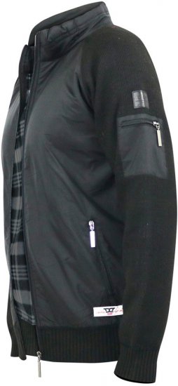 D555 MARSDEN Hybrid Knitted Jacket With Bonded Fleece Lining Black - Jakid ja joped - Joped, suured suurused: 2XL – 12XL