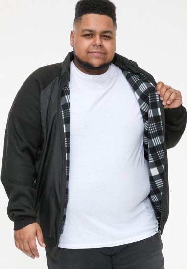 D555 MARSDEN Hybrid Knitted Jacket With Bonded Fleece Lining Black - Jakid ja joped - Joped, suured suurused: 2XL – 12XL