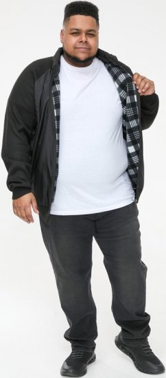 D555 MARSDEN Hybrid Knitted Jacket With Bonded Fleece Lining Black - Jakid ja joped - Joped, suured suurused: 2XL – 12XL