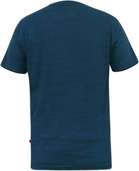 D555 ORSTON Reno Fabric Crew Neck T-Shirt With Chest Embroidery Blue Reno - T-särgid - Suured T-särgid 2XL – 14XL