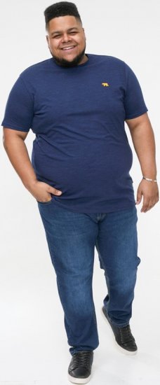D555 ORSTON Reno Fabric Crew Neck T-Shirt With Chest Embroidery Blue Reno - T-särgid - Suured T-särgid 2XL – 14XL