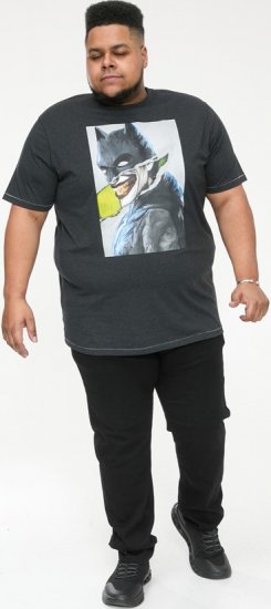 D555 MARTIN Official Batman Printed T-Shirt Washed Black - T-särgid - Suured T-särgid 2XL – 14XL
