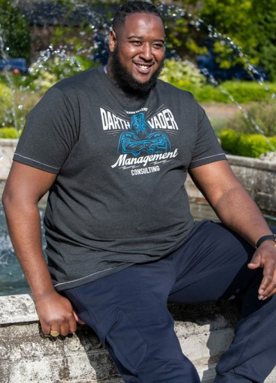 D555 SOLO Official Star Wars Management Consulting Printed T-Shirt Black Reno - T-särgid - Suured T-särgid 2XL – 14XL
