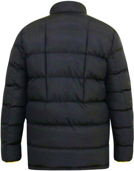 D555 CRISTIANO Puffer Jacket With Binding On Cuffs And Embroidery Badge On Sleeve Black - Jakid ja joped - Joped, suured suurused: 2XL – 12XL