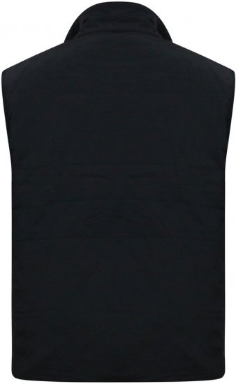 D555 FELIPE Zip Through Padded Gilet With Contrast Colour Lining And Rubber Badge Black - Jakid ja joped - Joped, suured suurused: 2XL – 12XL