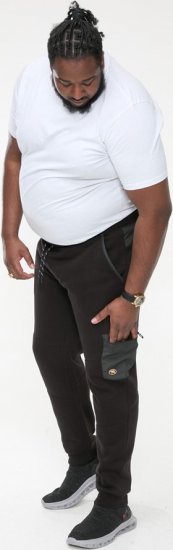 D555 COTGRAVE Couture Elasticated Waistband Jogger With Woven Fabric Trim Black - Dressipüksid ja -šortsid - Spordipüksid ja Lühikesed Spordipüksid