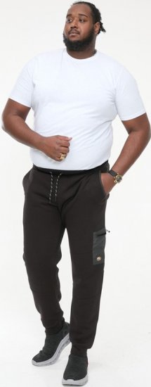 D555 COTGRAVE Couture Elasticated Waistband Jogger With Woven Fabric Trim Black - Dressipüksid ja -šortsid - Spordipüksid ja Lühikesed Spordipüksid