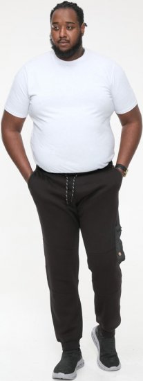 D555 COTGRAVE Couture Elasticated Waistband Jogger With Woven Fabric Trim Black - Dressipüksid ja -šortsid - Spordipüksid ja Lühikesed Spordipüksid