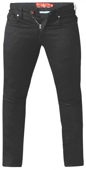 D555 Claude Stretch Jeans Black TALL SIZES - MEESTERIIDED MT-6XLT - Pikad meeste riided