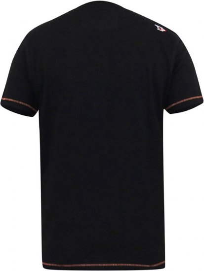 D555 LORNE Motor Bike Splatter Printed Crew Neck T-Shirt Washed Black - T-särgid - Suured T-särgid 2XL – 14XL