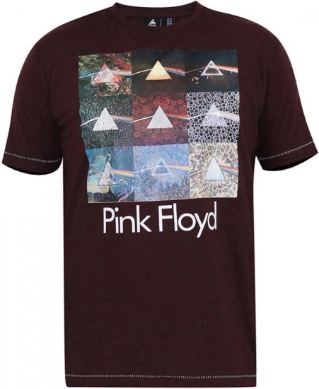 D555 DIVISION Official Pink Floyd Printed T-Shirt Burgundy - T-särgid - Suured T-särgid 2XL – 14XL