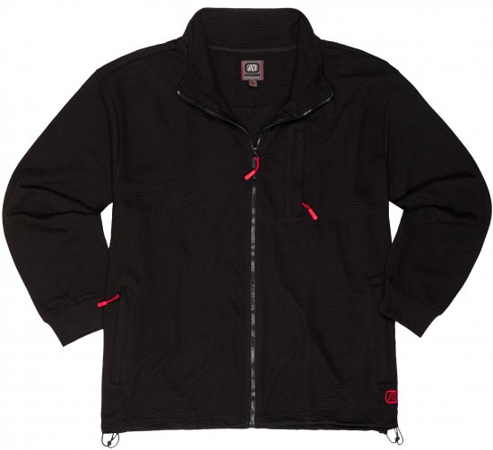 Adamo Max Ottoman Sweatshirt Black - Sviitrid ja dressipluusid - Meeste suured kapuutsiga jakid suurustes 2XL – 14XL