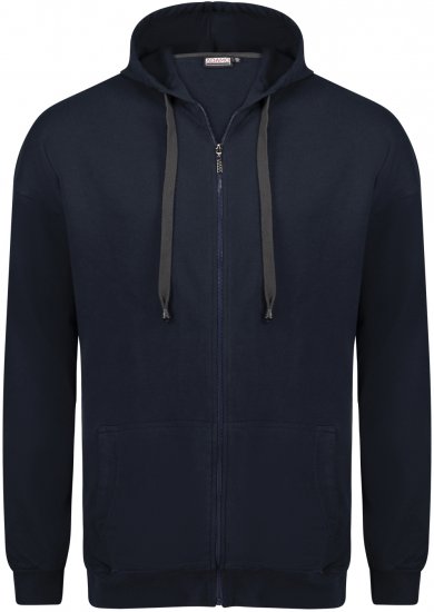 Adamo Athen Hoodie with Zipper Navy - Sviitrid ja dressipluusid - Meeste suured kapuutsiga jakid suurustes 2XL – 14XL