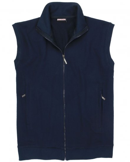 Adamo Athen Sweatvest Full Zipper Navy - Sviitrid ja dressipluusid - Meeste suured kapuutsiga jakid suurustes 2XL – 14XL