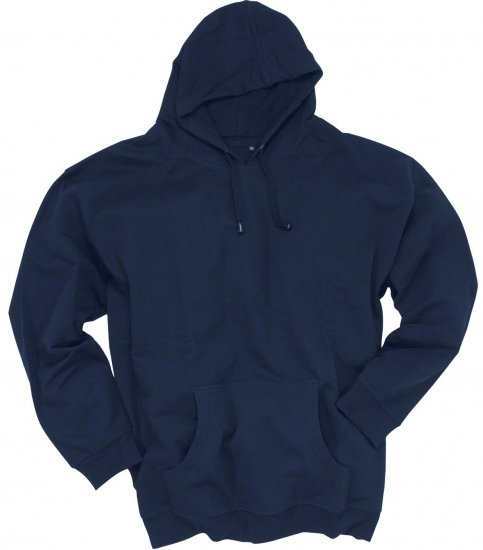 Adamo Athen Hoodie without Zipper Navy - Sviitrid ja dressipluusid - Meeste suured kapuutsiga jakid suurustes 2XL – 14XL