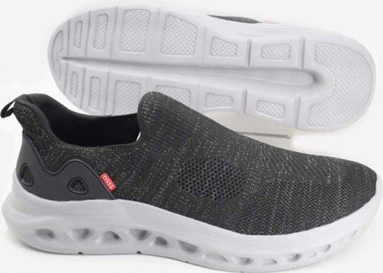 D555 Blyth 1 Kingsize Hands Free Shoes With Knitted Top Black - Meeste Jalatsid 40-52 - 