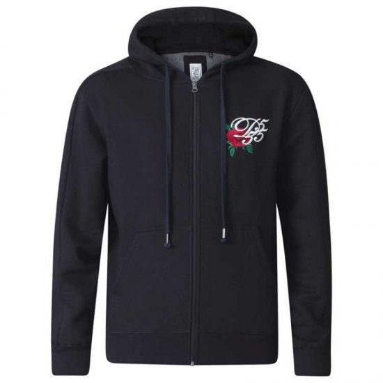 D555 Verlin Couture Full Zip Hoodie Black - Sviitrid ja dressipluusid - Meeste suured kapuutsiga jakid suurustes 2XL – 14XL