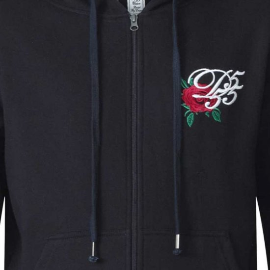 D555 Verlin Couture Full Zip Hoodie Black - Sviitrid ja dressipluusid - Meeste suured kapuutsiga jakid suurustes 2XL – 14XL