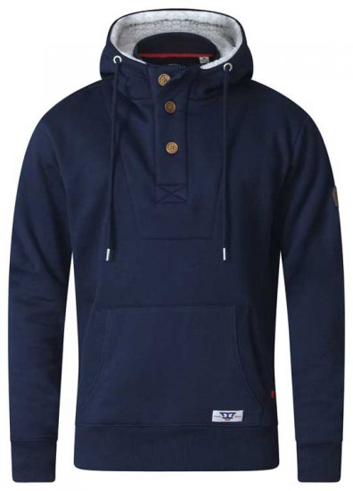 D555 Lorenzo Half zip Hoodie Navy - Sviitrid ja dressipluusid - Meeste suured kapuutsiga jakid suurustes 2XL – 14XL