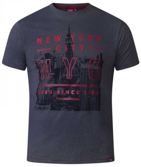 D555 Alex T-shirt Charcoal - T-särgid - Suured T-särgid 2XL – 14XL