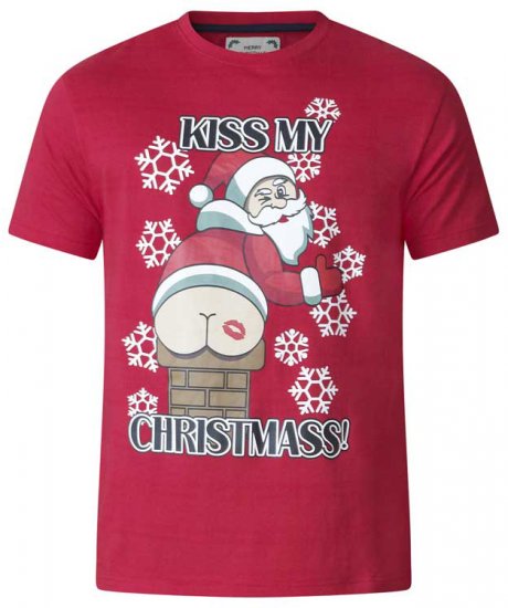 D555 Naughty X-mas T-shirt Red - T-särgid - Suured T-särgid 2XL – 14XL