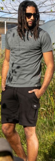 D555 Poole Circle Wave Printed Crew Neck T-shirt Khaki - T-särgid - Suured T-särgid 2XL – 14XL