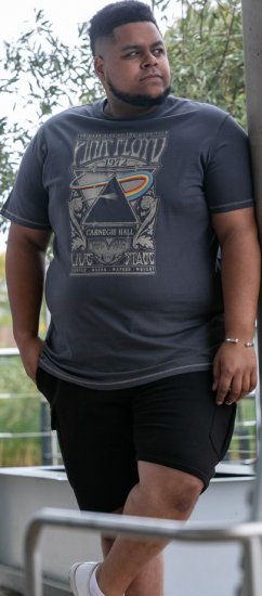 D555 HANLEY Official Pink Floyd Crew Neck T-Shirt Dark Grey - T-särgid - Suured T-särgid 2XL – 14XL