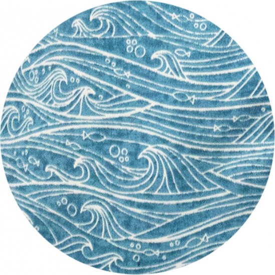 D555 Torquay AOP Short Sleeve Button Down Collar Shirt Blue Wave - Särgid - Meeste suured särgid 2XL – 8XL