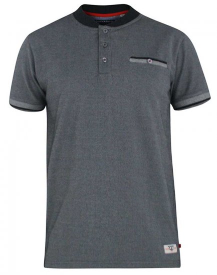 D555 Owen Colorless Polo Charcoal - Polosärgid - Meeste suured polosärgid 2XL – 8XL