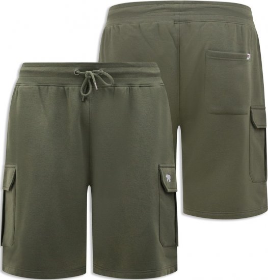 D555 Wigan 1 Elasticated Waist Fleece Cargo Shorts Khaki - Dressipüksid ja -šortsid - Spordipüksid ja Lühikesed Spordipüksid