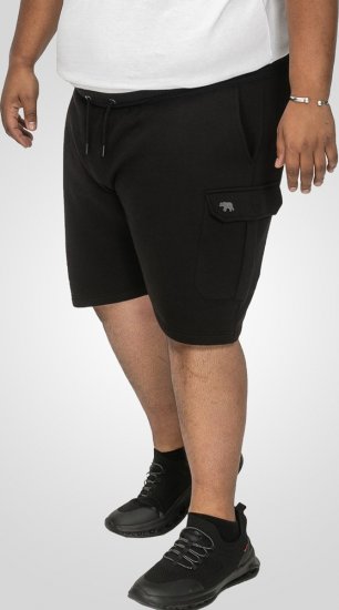 D555 Wigan 2 Elasticated Waist Fleece Cargo Shorts Black - Dressipüksid ja -šortsid - Spordipüksid ja Lühikesed Spordipüksid
