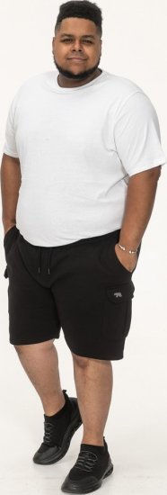 D555 Wigan 2 Elasticated Waist Fleece Cargo Shorts Black - Dressipüksid ja -šortsid - Spordipüksid ja Lühikesed Spordipüksid