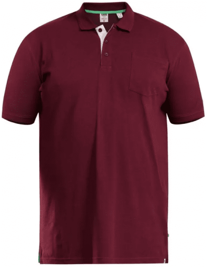 D555 Grant Polo Shirt Maroon - Polosärgid - Meeste suured polosärgid 2XL – 8XL