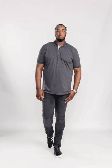 D555 Grant Polo Shirt Charcoal - Polosärgid - Meeste suured polosärgid 2XL – 8XL