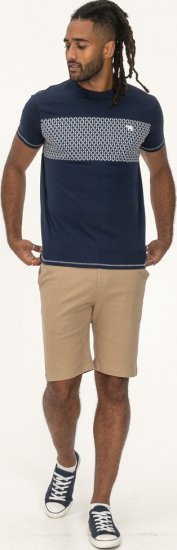 D555 Swansea Cut And Sew Crew Neck T-Shirt Navy - T-särgid - Suured T-särgid 2XL – 14XL