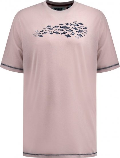 D555 Bournemouth Shoal Of Fish Printed Crew Neck T-Shirt Pink - T-särgid - Suured T-särgid 2XL – 14XL